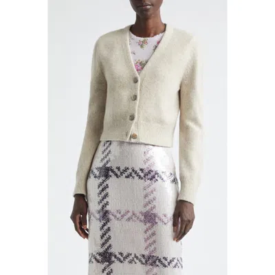 Brandon Maxwell The Sloane Cashmere & Silk Cardigan In Neutral