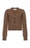 Brandon Maxwell The Sloane Cashmere-silk Cardigan In Brown
