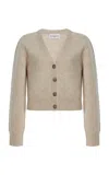 Brandon Maxwell The Sloane Cashmere-silk Cardigan In Taupe