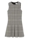 Brandon Maxwell The Sophie Checked Mini Dress In Gray