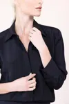 Brandon Maxwell The Spence Button Down In Black In Black
