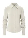 Brandon Maxwell The Spence Silk Shirt In Neutral