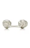 Brandon Maxwell The Spira Cufflink Bracelet In Silver