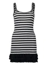 Brandon Maxwell The Sutter Striped Mini Dress In Multi