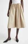 Brandon Maxwell Sutton Drawstring Wide-leg Bermuda Shorts In Neutral