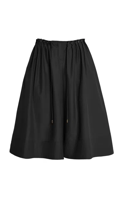 Brandon Maxwell The Dorian Pintucked Poplin Shorts