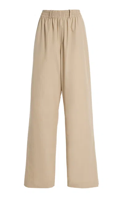 Brandon Maxwell The Teagan Relaxed Pop Wide-leg Pants In Neutral
