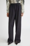 Brandon Maxwell The Teagon Relaxed Wide Leg Pants In Black