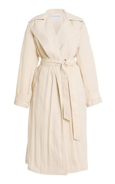 Brandon Maxwell The Tillman Linen-blend Trench Coat In Pink