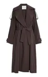 Brandon Maxwell The Tillman Relaxed Twill Trench Coat In Brown