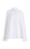 Brandon Maxwell The Vaughn  Layered Cotton-blend Shirt In White