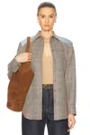 Brandon Maxwell The Vince Top In Brown  Plaid. & Denim
