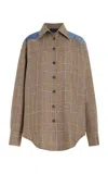 Brandon Maxwell The Vince Western-yoked Plaid Cotton Shirt