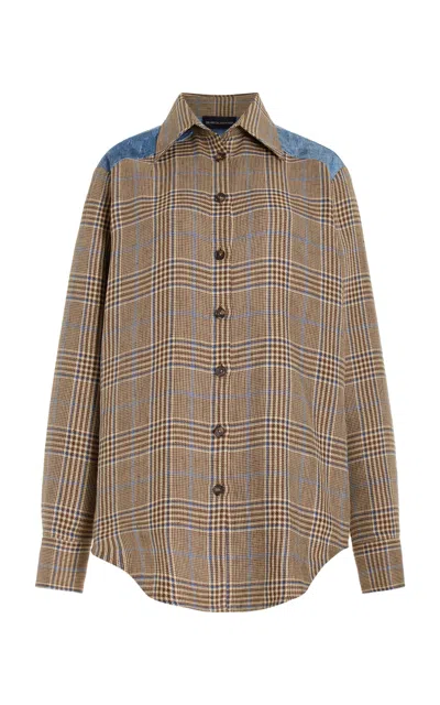 Brandon Maxwell The Vince Western-yoked Plaid Cotton Shirt In Plaid