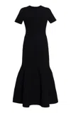 Brandon Maxwell The Willa Knit Trumpet Midi Dress In Black