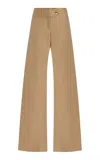 Brandon Maxwell The Winifred Low Rise Cotton Pants In Brown