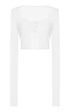 Brandon Maxwell The Wylder Cropped Henley In White