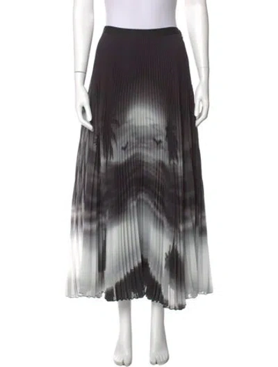 Pre-owned Brandon Maxwell Tie-dye Print Midi Length Skirt In Multi