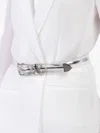 Brandon Maxwell Transluscent Buckle Belt In Silver