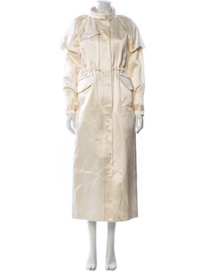 Pre-owned Brandon Maxwell Trench Coat In Neutral