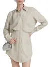 Brandon Maxwell Vera Shirt Dress In Sand In Neutral