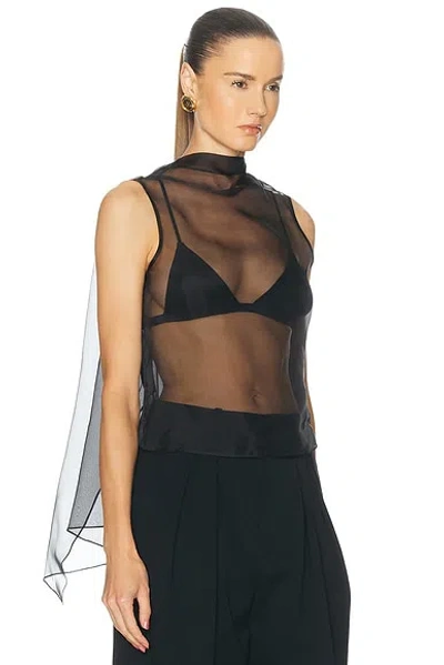 Brandon Maxwell Vienna Tank Top In Black