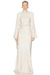 Brandon Maxwell The Violet Tiered Satin-twill Gown In White