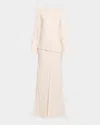 Brandon Maxwell The Violet Tiered Fluid Twill Maxi Dress In White