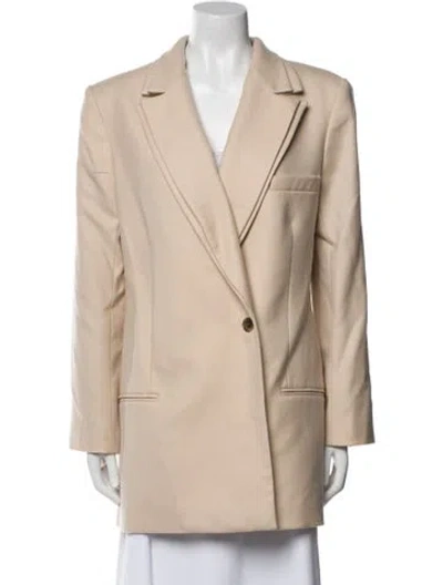 Pre-owned Brandon Maxwell Virgin Wool Blazer In Neutral