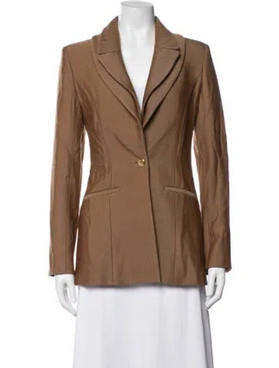 Pre-owned Brandon Maxwell Virgin Wool Blazer In Neutrals