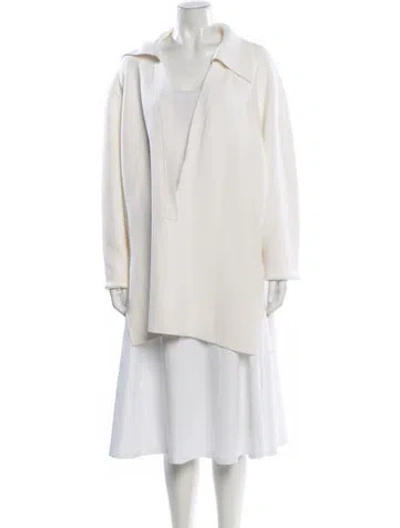 Pre-owned Brandon Maxwell Virgin Wool Cowl Neck Sweater W/ Tags In Neutral