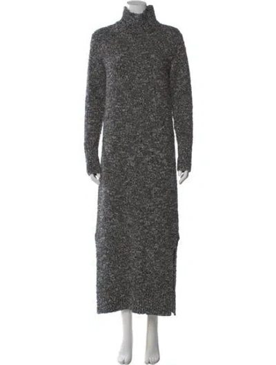 Pre-owned Brandon Maxwell Virgin Wool Long Dress In Gray