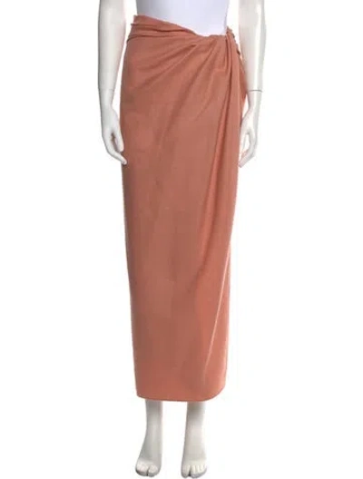 Pre-owned Brandon Maxwell Virgin Wool Midi Length Skirt In Neutral