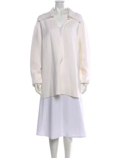 Pre-owned Brandon Maxwell Virgin Wool Mock Neck Sweater W/ Tags In White