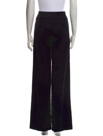 Pre-owned Brandon Maxwell Virgin Wool Straight Leg Pants W/ Tags In Black