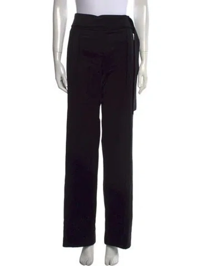 Pre-owned Brandon Maxwell Virgin Wool Straight Leg Pants W/ Tags In Black