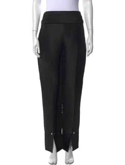Pre-owned Brandon Maxwell Virgin Wool Straight Leg Pants W/ Tags In Black