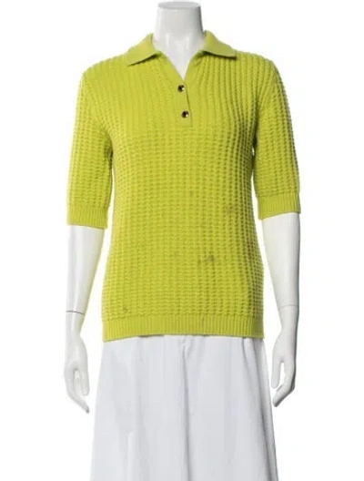 Pre-owned Brandon Maxwell Virgin Wool Sweater In Green