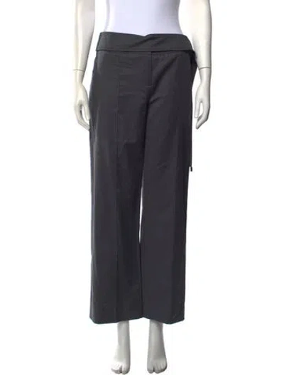 Pre-owned Brandon Maxwell Virgin Wool Wide Leg Pants In Gray