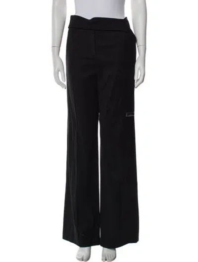 Pre-owned Brandon Maxwell Virgin Wool Wide Leg Pants W/ Tags In Blue