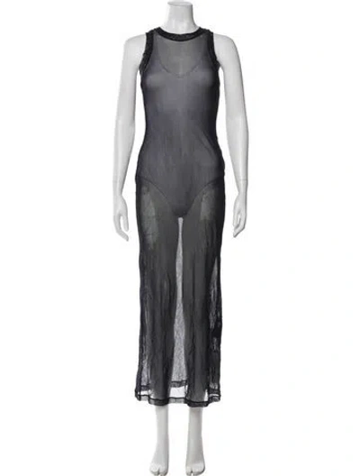 Pre-owned Brandon Maxwell V-neck Long Dress W/ Tags In Gray