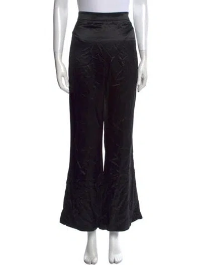 Pre-owned Brandon Maxwell Wide Leg Pants In Black