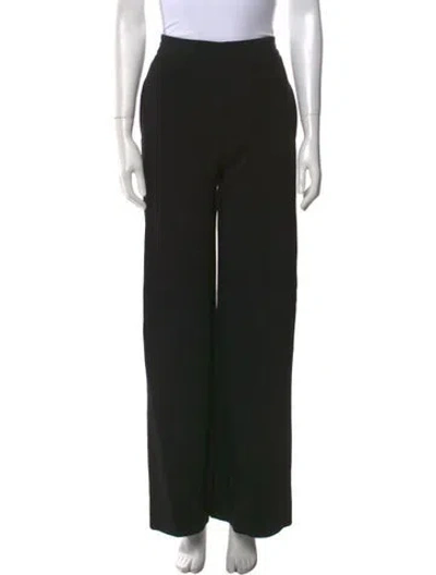 Pre-owned Brandon Maxwell Wide Leg Pants In Black