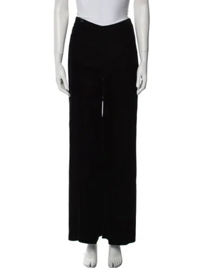 Pre-owned Brandon Maxwell Wide Leg Pants In Black