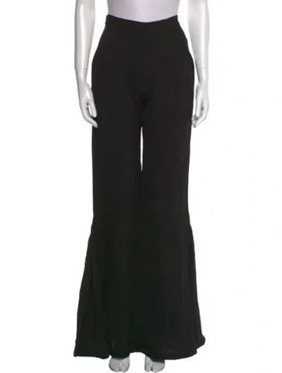 Pre-owned Brandon Maxwell Wide Leg Pants In Black