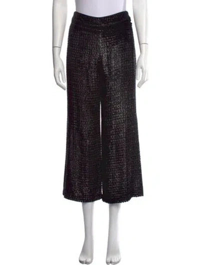 Pre-owned Brandon Maxwell Wide Leg Pants In Black