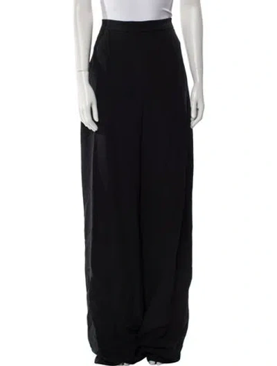 Pre-owned Brandon Maxwell Wide Leg Pants In Black