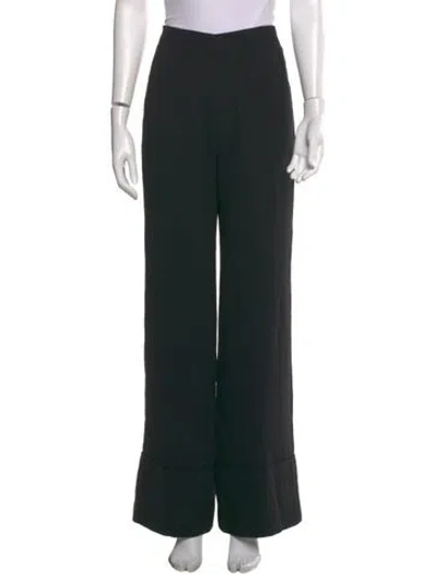 Pre-owned Brandon Maxwell Wide Leg Pants In Black
