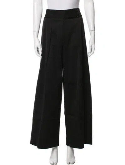 Pre-owned Brandon Maxwell Wide Leg Pants In Black