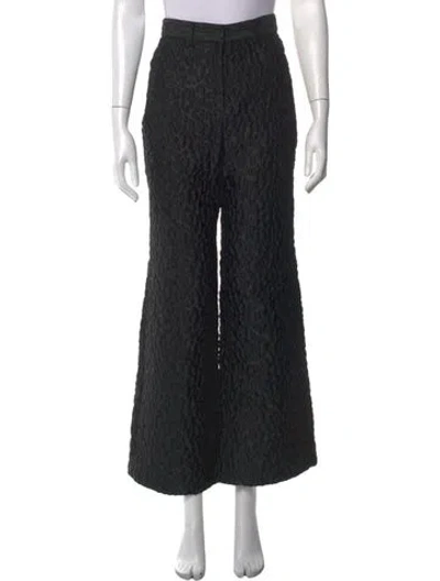 Pre-owned Brandon Maxwell Wide Leg Pants In Black